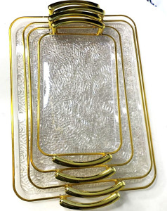 RECTAGULAR  TEXTURED RUBBER SERVING TRAY