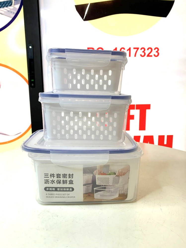3 set sealed draining crisper