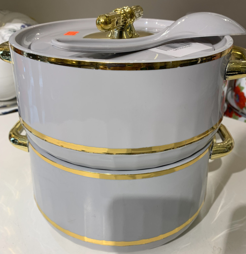 GOLD TRIM INSULATED FOOD WARMER