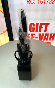 Black Bali set of 7 kitchenware knife set